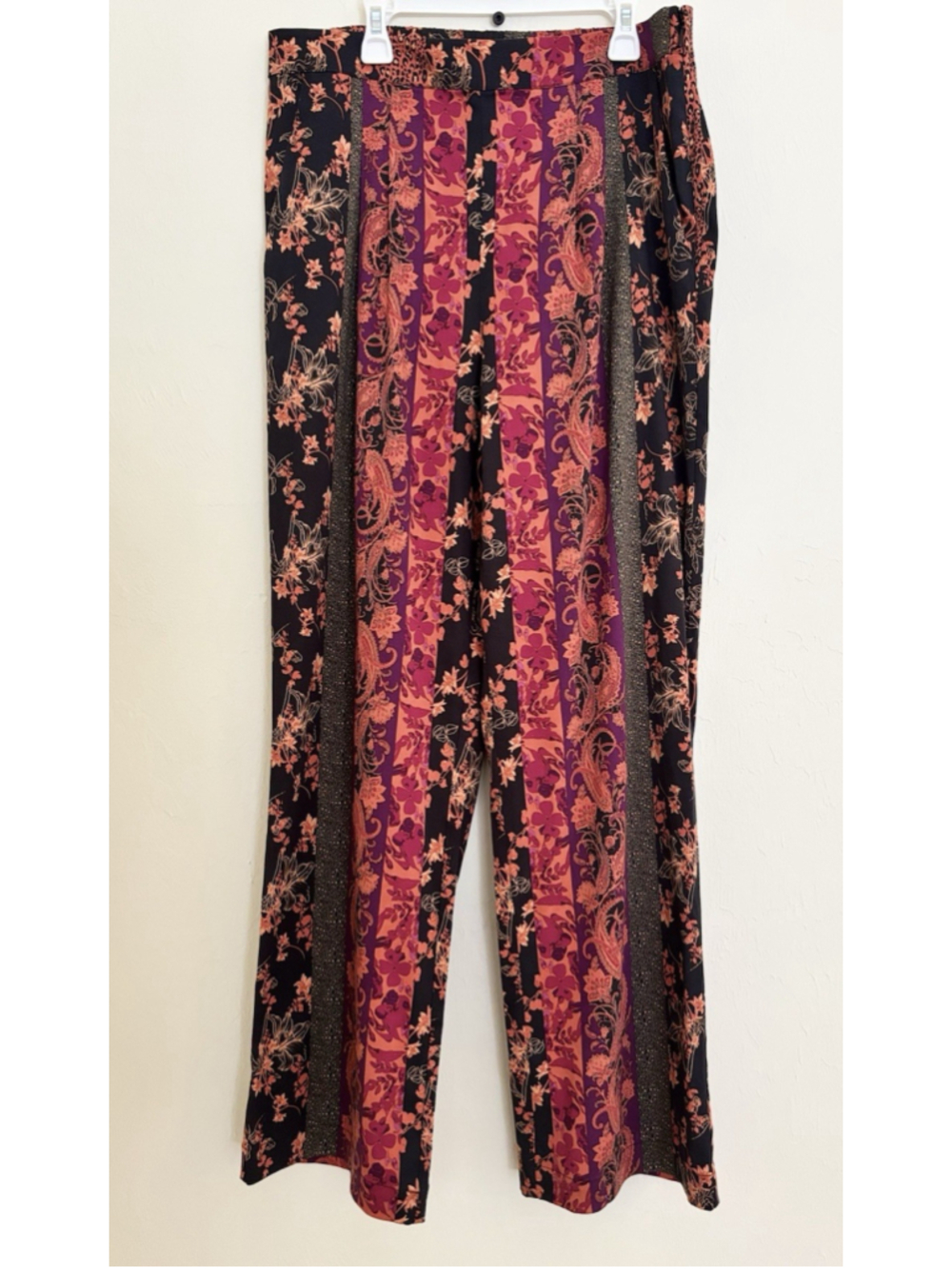 Soft Surroundings Wide Leg Trouser Pants Art To Wear Abstract Boho Women’s M